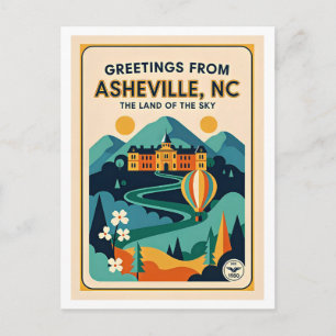 Carte Postale Asheville Caroline du Nord Le Pays du Ciel
