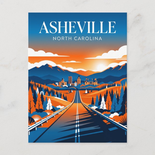 Carte Postale Asheville États-Unis (Devant)