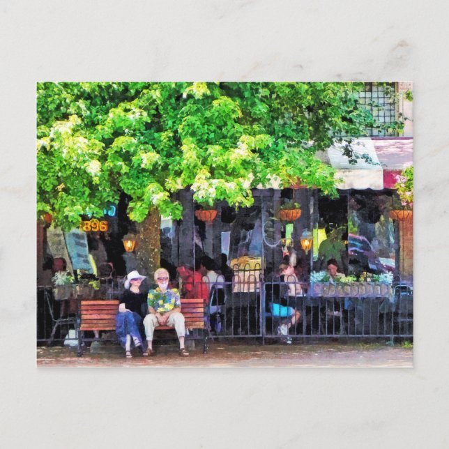 Carte Postale Asheville NC Outdoor Cafe (Devant)