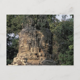 Carte Postale Asie, Cambodge, Siem Reap. Immense sculptures en p