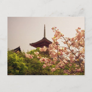 Carte Postale Asie, Japon, Kyoto, temple de Kiyomizu au printemp