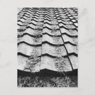 Carte Postale Asie, Japon, Miyajima. Détail du toit en terre