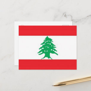 Carte Postale Asie - Liban - Drapeau -