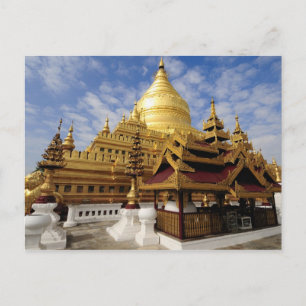 Carte Postale Asie, Myanmar (Birmanie), Bagan (Pagan). Le Shwe 2