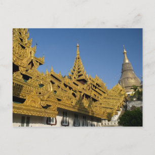 Carte Postale Asie, Myanmar, Yangon. Stupa doré de Shwedagon 2