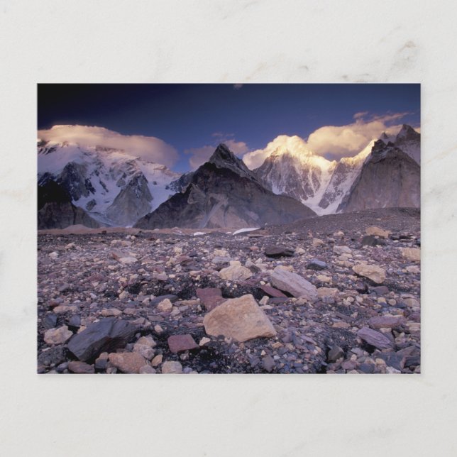 Carte Postale Asie, Pakistan, chaîne du Karakoram, large et (Devant)
