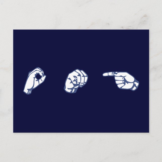 CARTE POSTALE ASL OMG (Devant)