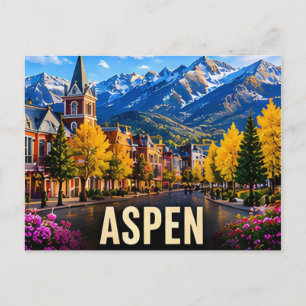 Carte Postale Aspen Colorado USA pics de haute montagne voyage e
