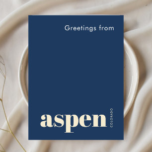 Carte Postale Aspen Snowmass Colorado vacances modernes