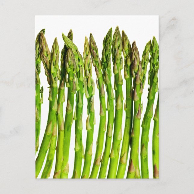 Carte Postale Asperges sur blanc personnalisable - Légumes (Devant)