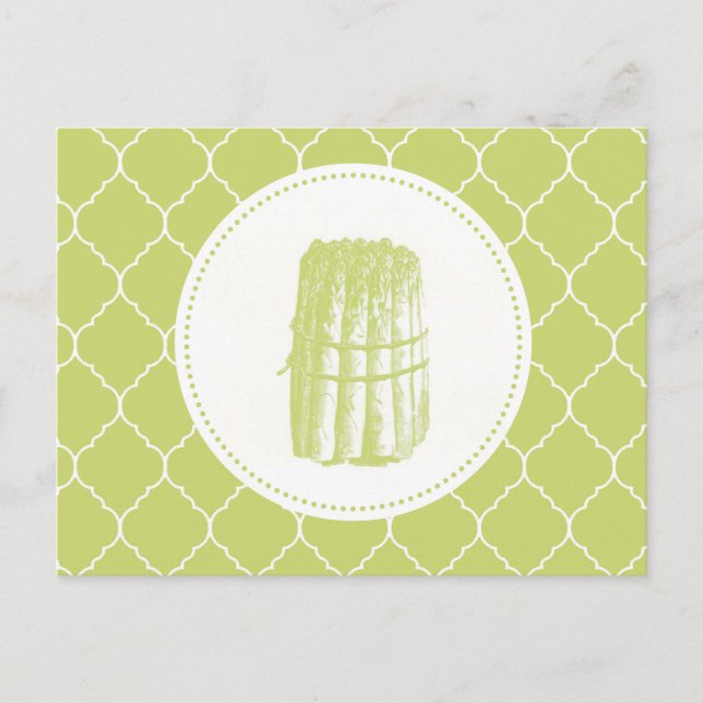 Carte Postale asperges vintages modernes (Devant)