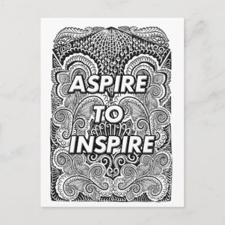 Carte Postale ASPIRE À INSPIRER - Devis de déclaration positive