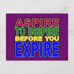 CARTE POSTALE ASPIRER D'INSPIRER AVANT D'EXPIRER
