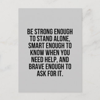 CARTE POSTALE ASSEZ INTELLIGENT SOUS LE COURAGE ACCEPTER SEUL AI