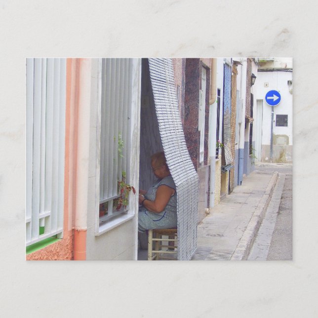 Carte Postale Assis et pensant. (Devant)