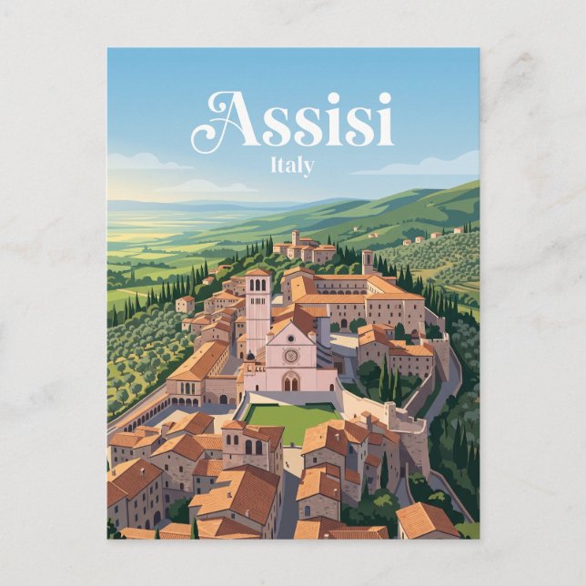 Carte Postale Assise, Italie (Devant)