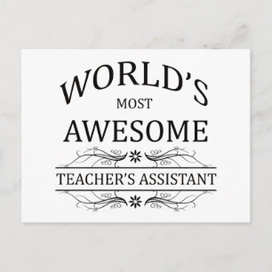 Carte Postale Assistant de l'enseignant le plus génial du monde