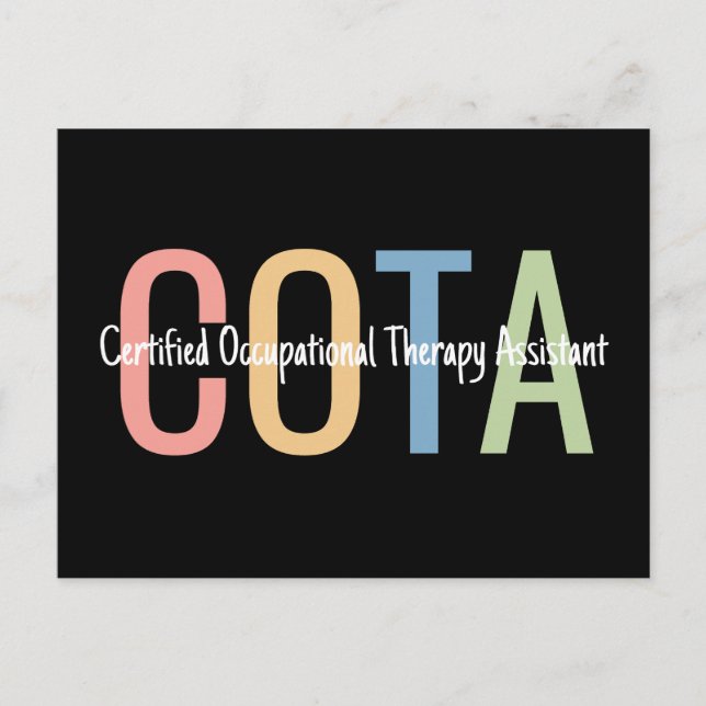 Carte Postale Assistant en ergothérapie certifié OTA (Devant)