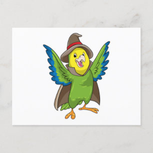 Carte Postale Assistant Parrot en tant qu'assistant avec Casquet