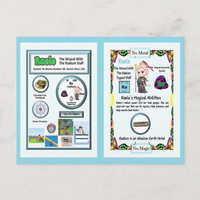 Carte Postale Assistant Raele - Élément Radium (Devant)