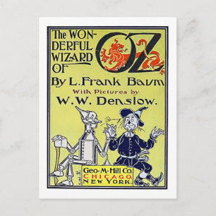 Carte Postale Assistant vintage de couverture de livre Oz