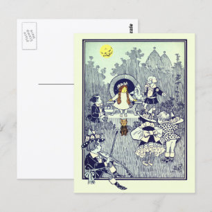 Carte Postale Assistant vintage d'Oz, Dorothy rencontre les Munc
