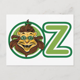 Carte Postale Assistant vintage d'Oz, Lion dans la Lettre O