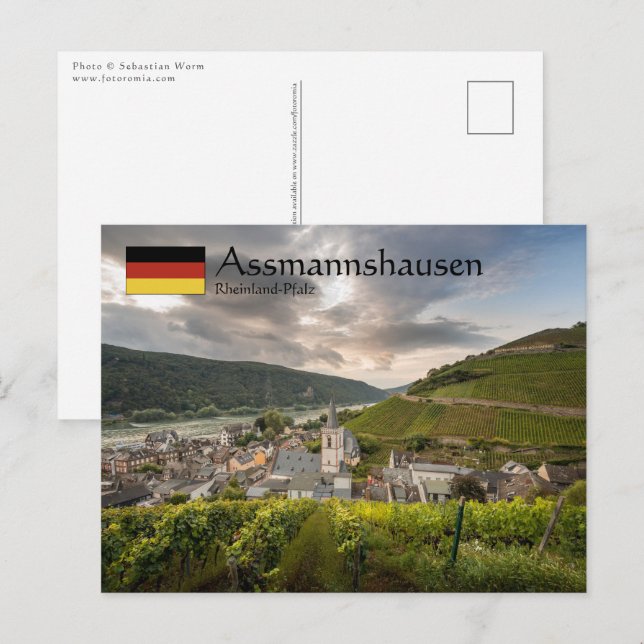 Carte Postale Assmannshausen Allemagne (Devant / Derrière)