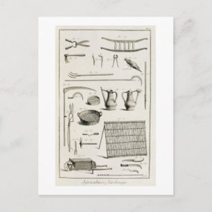 Carte Postale Assortiment des outils de jardinage, du 'Encyclope
