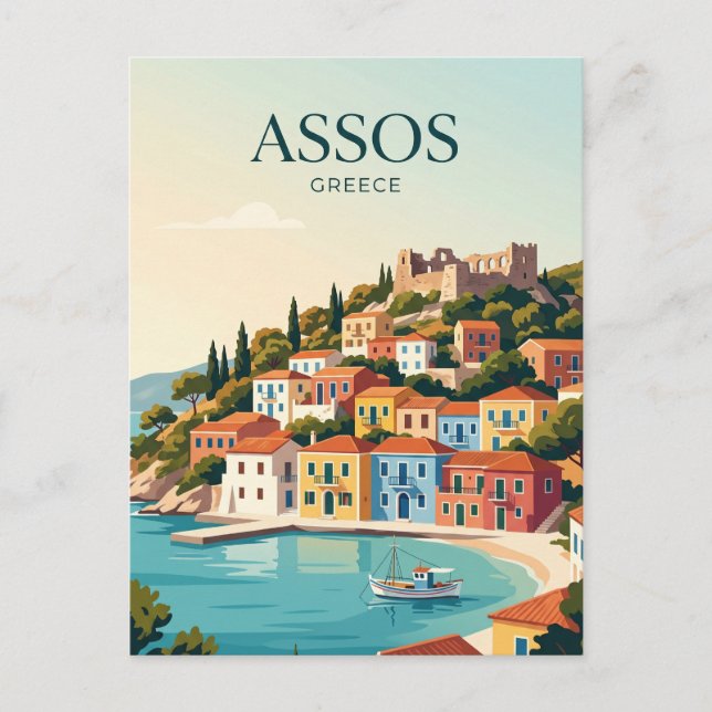 Carte Postale Assos Grèce (Devant)