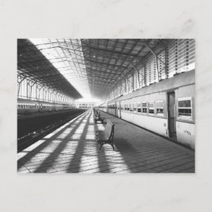 Carte Postale Assouan Egypte, Intérieur de la gare du barrage d'