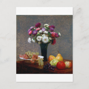 Carte Postale Asters et fruits, Henri Fantin-Latour
