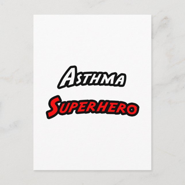 Carte Postale Asthma Superhero (Devant)