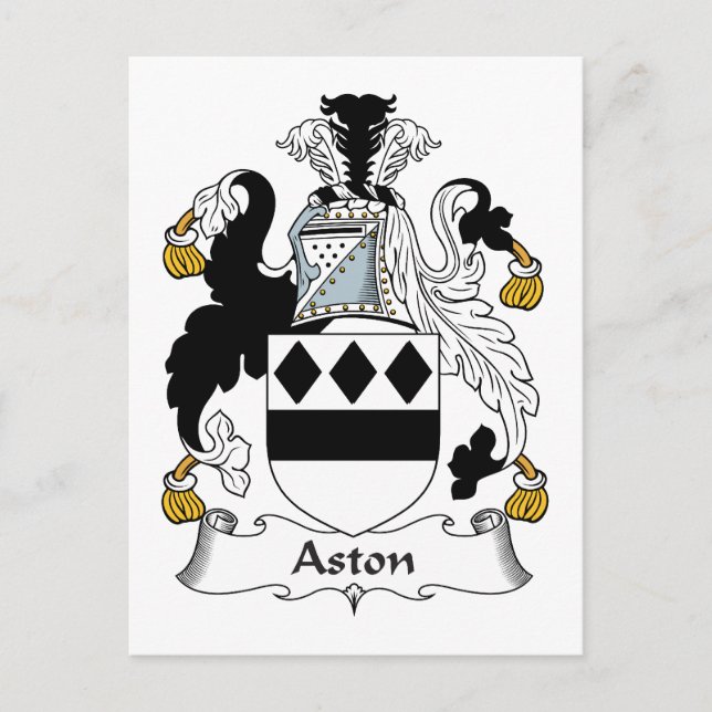 Carte Postale Aston Family Crest (Devant)