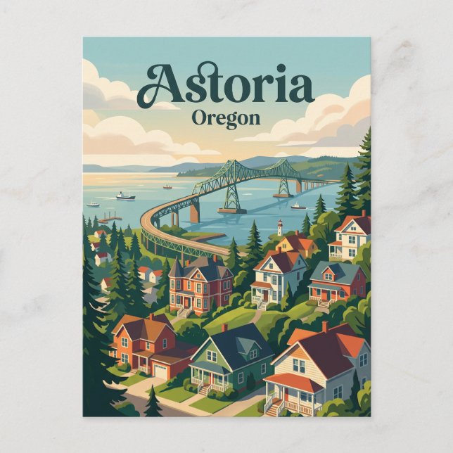 Carte Postale Astoria, Oregon (Devant)