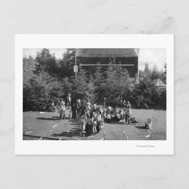 Carte Postale Astoria, Oregon Dance de guerre indienne au centen (Devant)