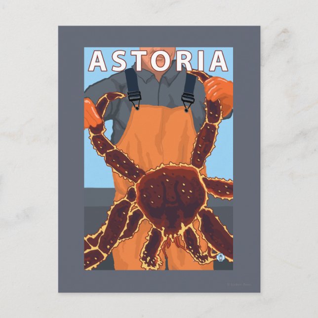 Carte Postale Astoria, OregonKing Crab (Devant)