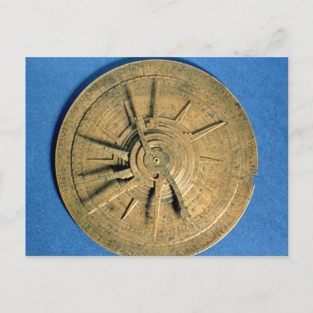 Carte Postale Astrolabe pour calculer les horoscopes, européen (Devant)