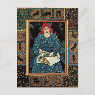 Carte Postale Astrologie Art Nouveau français
