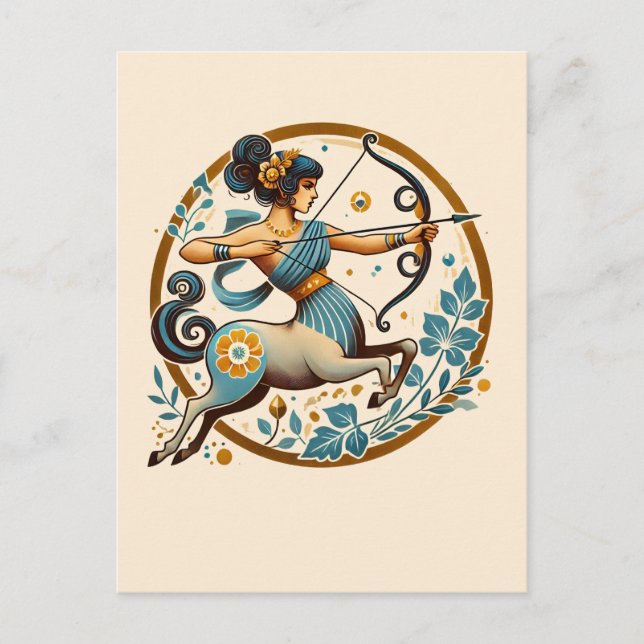 Carte Postale Astrologie d'anniversaire de la déesse du Sagittai (Devant)