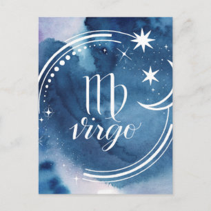 Carte Postale Astrologie de l'aquarelle - Virgo