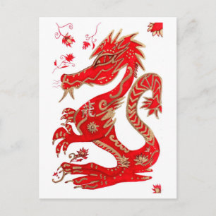 Carte postale Astrologie Dragon Chinoise