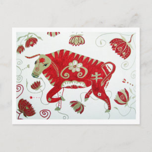 Carte postale Astrologie Ox chinoise