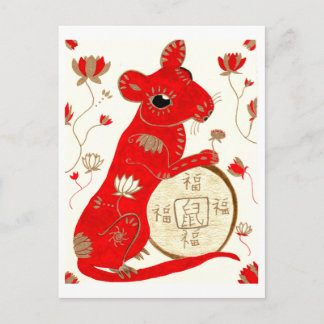 Carte postale Astrologie Rat Chinoise