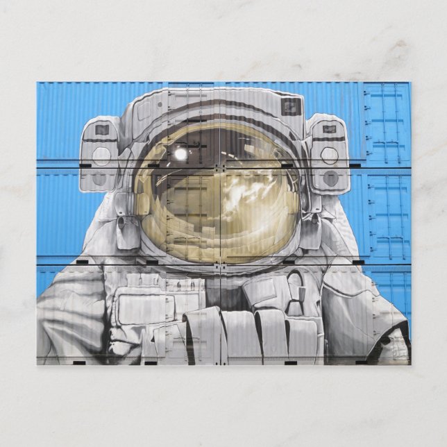 Carte Postale Astronaut Art Urbain Art Astronaut Mur murale (Devant)