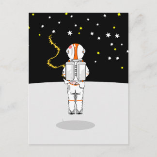 Carte Postale Astronaut Caught Short Weeing in Space