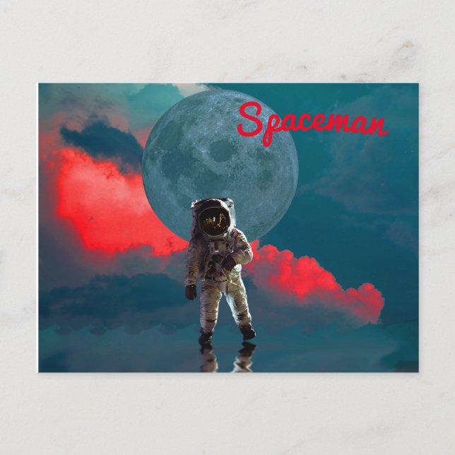 Carte postale Astronaut Moon Spaceman (Devant)