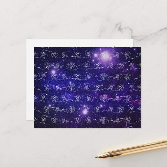 Carte Postale Astronaute (Devant/Arrière en situation)