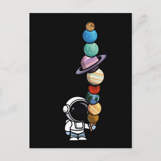 Carte Postale Astronaute avec Planet Scoops Interstellar Icecrea (Devant)