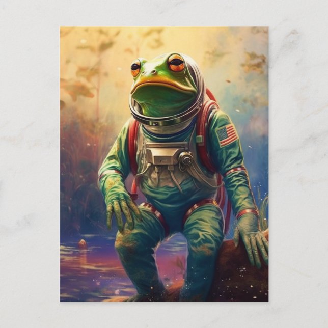 Carte Postale Astronaute de la grenouille (Devant)